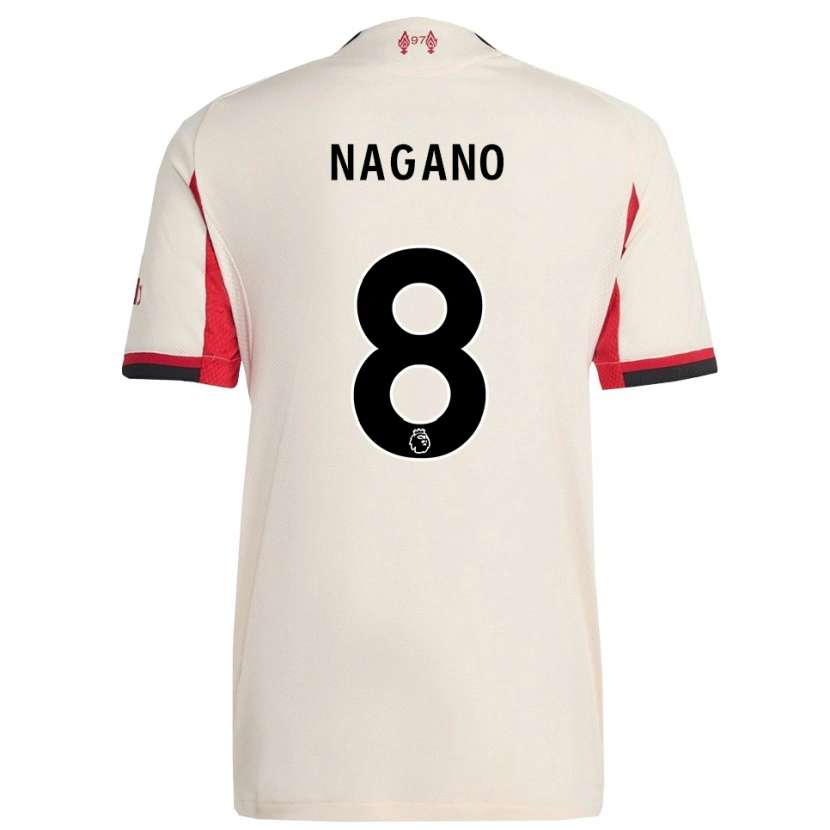 Danxen Kinderen Fūka Nagano #8 Wit Zwart Uitshirt Uittenue 2025/26 T-Shirt