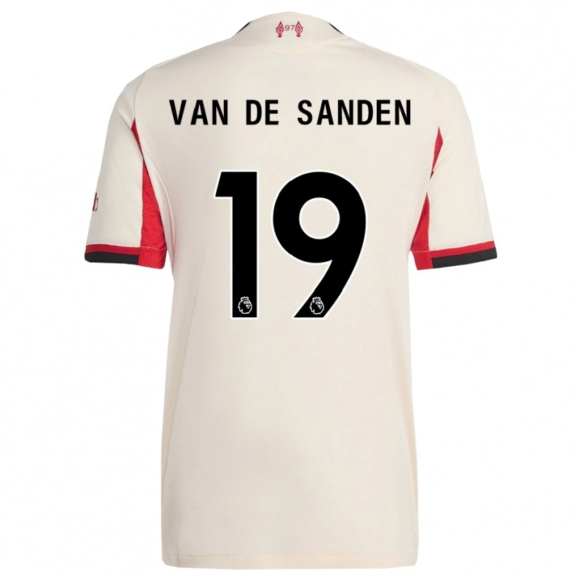 Danxen Kinderen Shanice Van De Sanden #19 Wit Zwart Uitshirt Uittenue 2025/26 T-Shirt