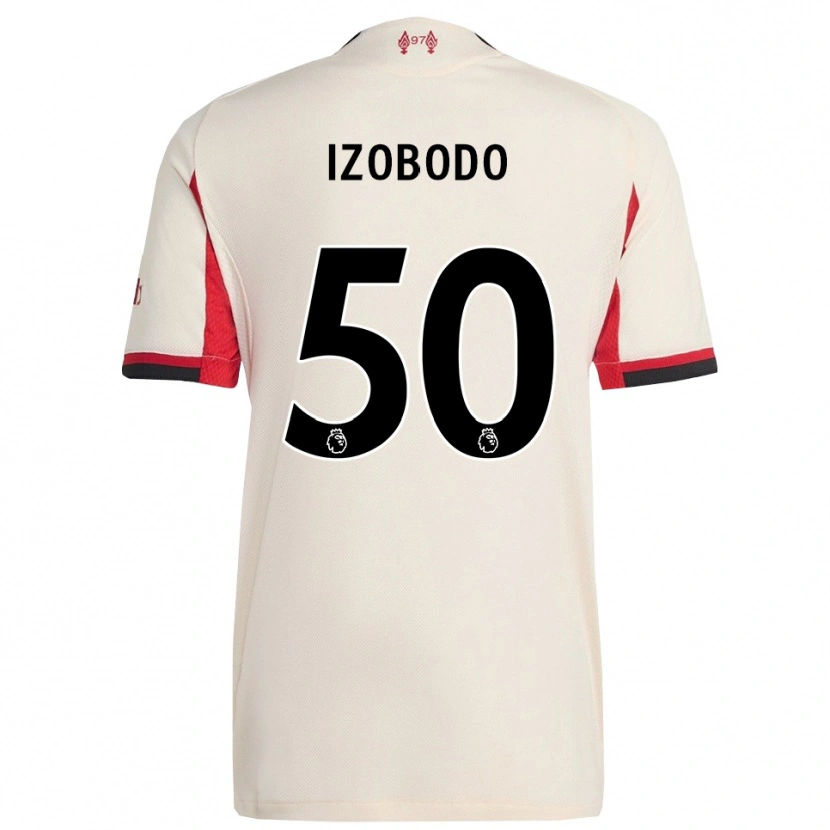 Danxen Kinderen Elijah Izobodo John #50 Wit Zwart Uitshirt Uittenue 2025/26 T-Shirt