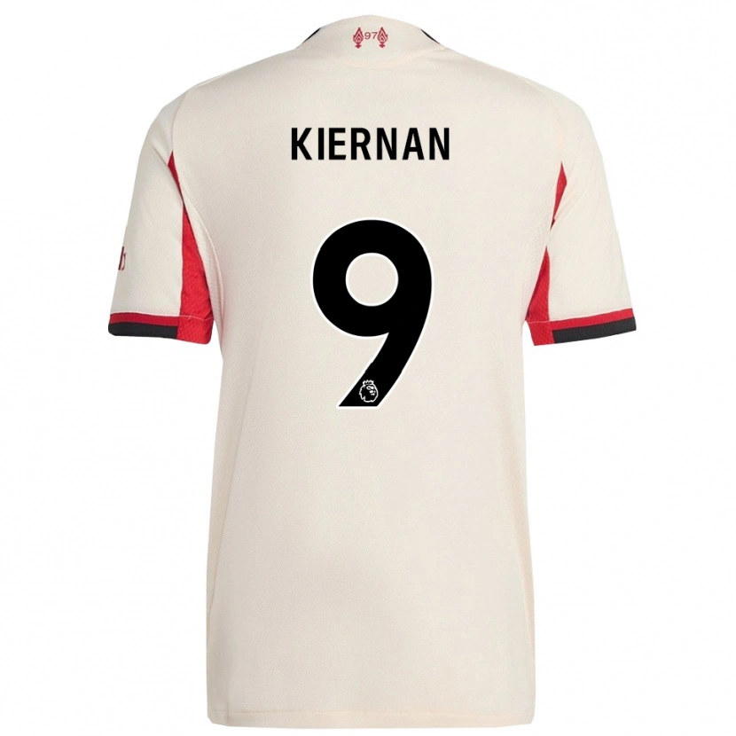 Danxen Kinderen Leanne Kiernan #9 Wit Zwart Uitshirt Uittenue 2025/26 T-Shirt
