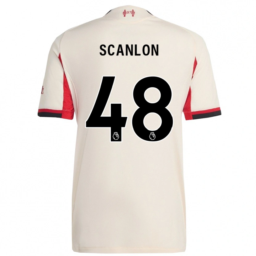 Danxen Kinderen Calum Scanlon #48 Wit Zwart Uitshirt Uittenue 2025/26 T-Shirt