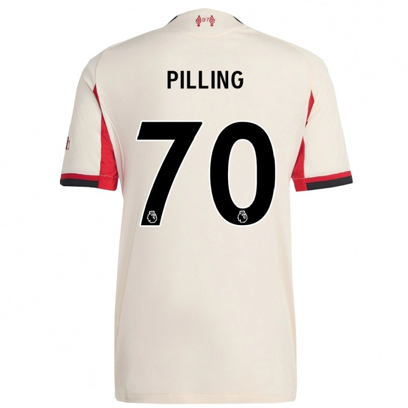 Danxen Kinderen Tommy Pilling #70 Wit Zwart Uitshirt Uittenue 2025/26 T-Shirt