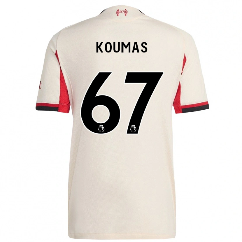 Danxen Kinderen Lewis Koumas #67 Wit Zwart Uitshirt Uittenue 2025/26 T-Shirt