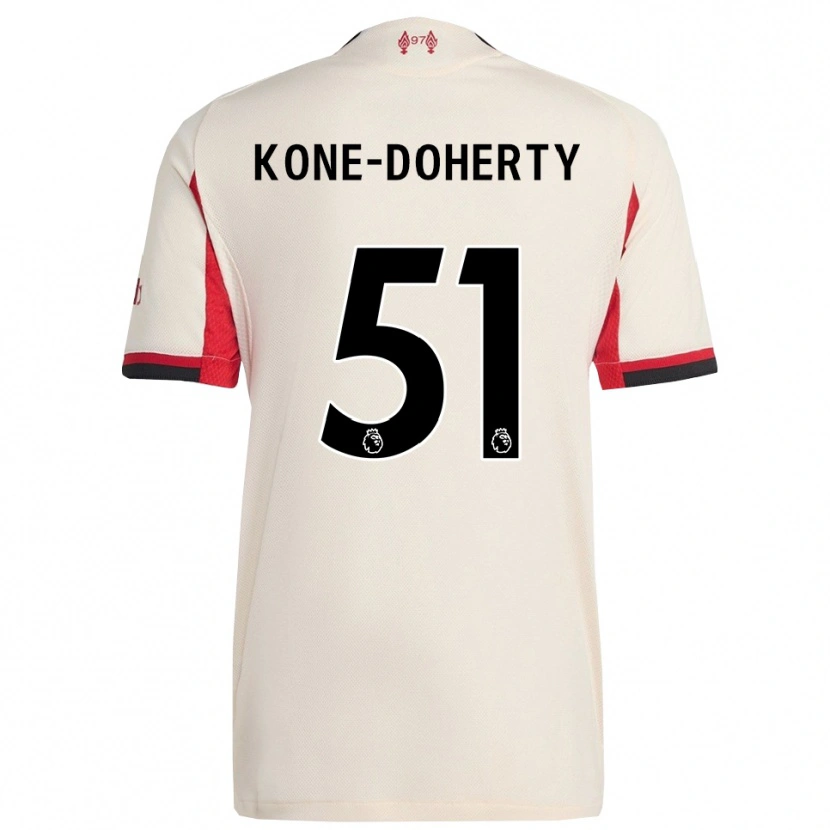 Danxen Kinderen Trent Kone-Doherty #51 Wit Zwart Uitshirt Uittenue 2025/26 T-Shirt