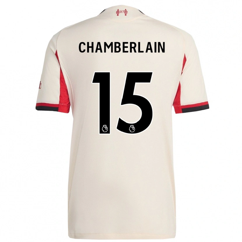 Danxen Kinderen Alex Oxlade Chamberlain #15 Wit Zwart Uitshirt Uittenue 2025/26 T-Shirt