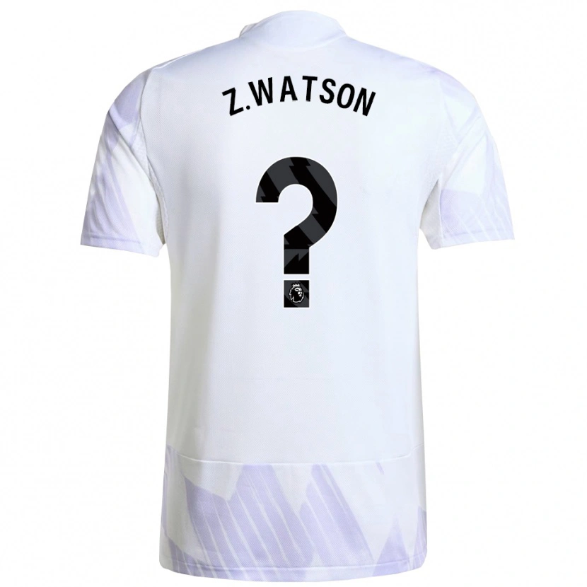 Danxen Kinderen Zac Watson #0 Wit Paars Paars Uitshirt Uittenue 2025/26 T-Shirt