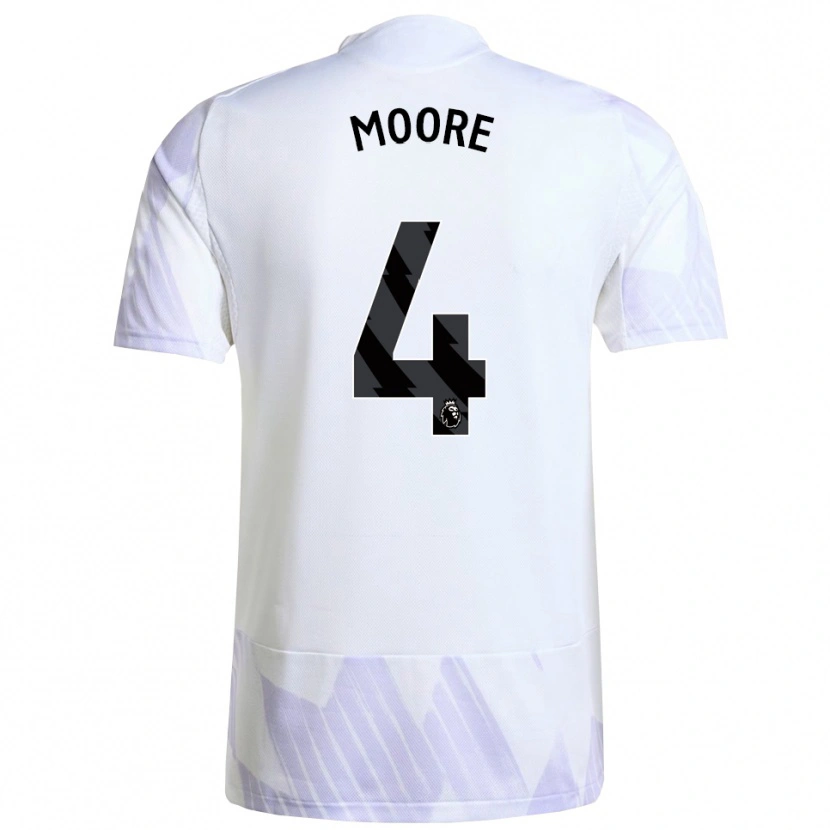 Danxen Kinderen Jade Moore #4 Wit Paars Paars Uitshirt Uittenue 2025/26 T-Shirt