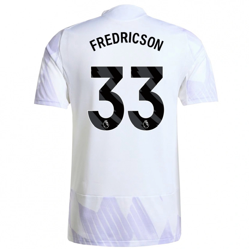 Danxen Kinderen Tyler Fredricson #33 Wit Paars Paars Uitshirt Uittenue 2025/26 T-Shirt