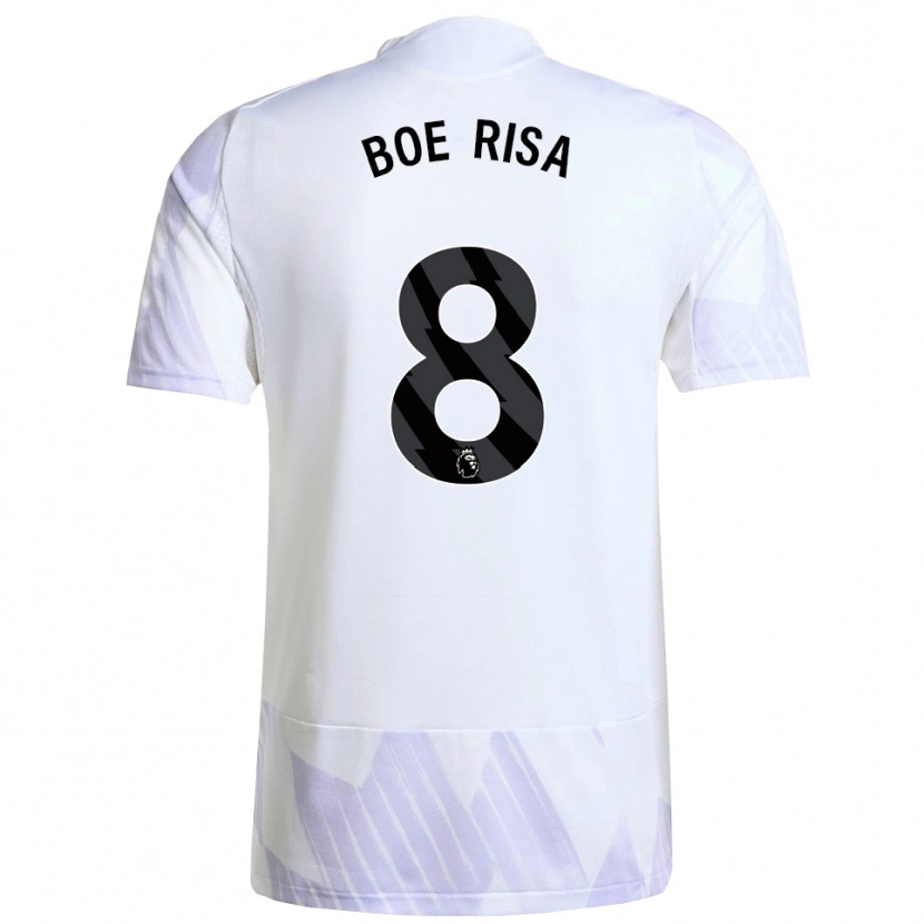 Danxen Kinderen Vilde Boe Risa #8 Wit Paars Paars Uitshirt Uittenue 2025/26 T-Shirt