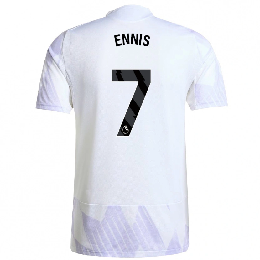 Danxen Kinderen Ethan Ennis #7 Wit Paars Paars Uitshirt Uittenue 2025/26 T-Shirt