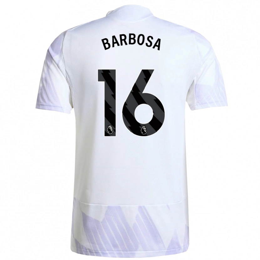 Danxen Kinderen Neithan Barbosa #16 Wit Paars Paars Uitshirt Uittenue 2025/26 T-Shirt