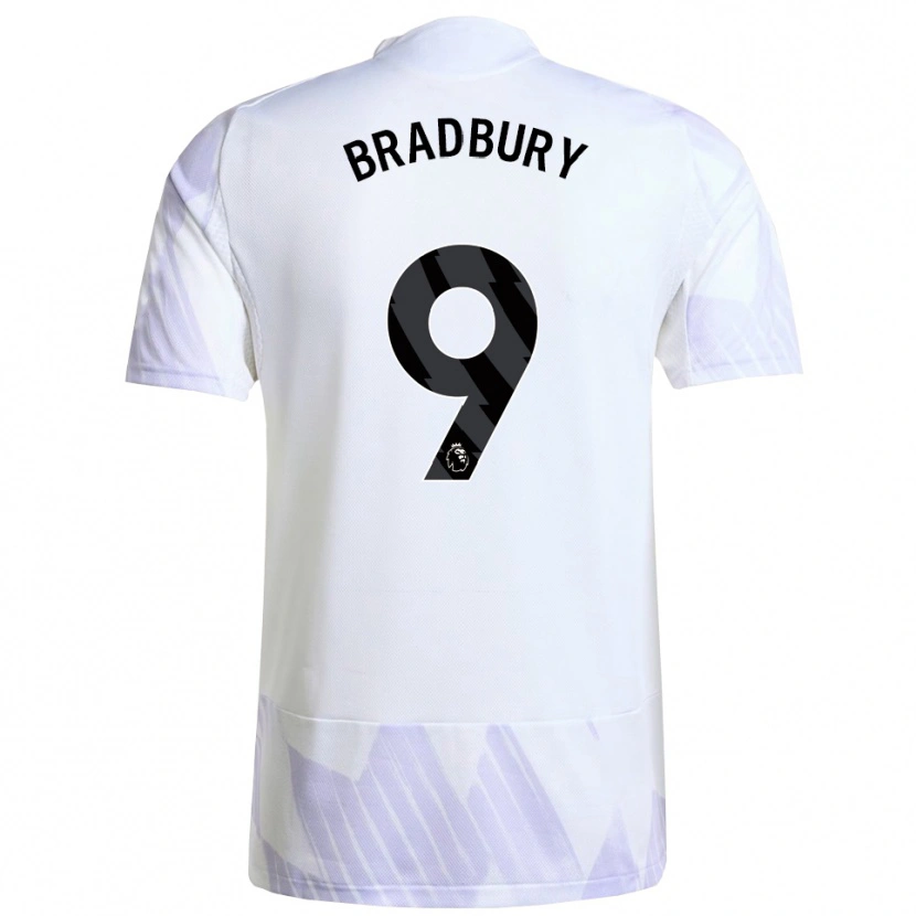 Danxen Kinderen Louie Bradbury #9 Wit Paars Paars Uitshirt Uittenue 2025/26 T-Shirt