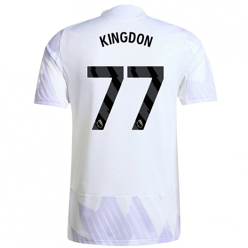 Danxen Kinderen Jack Kingdon #77 Wit Paars Paars Uitshirt Uittenue 2025/26 T-Shirt