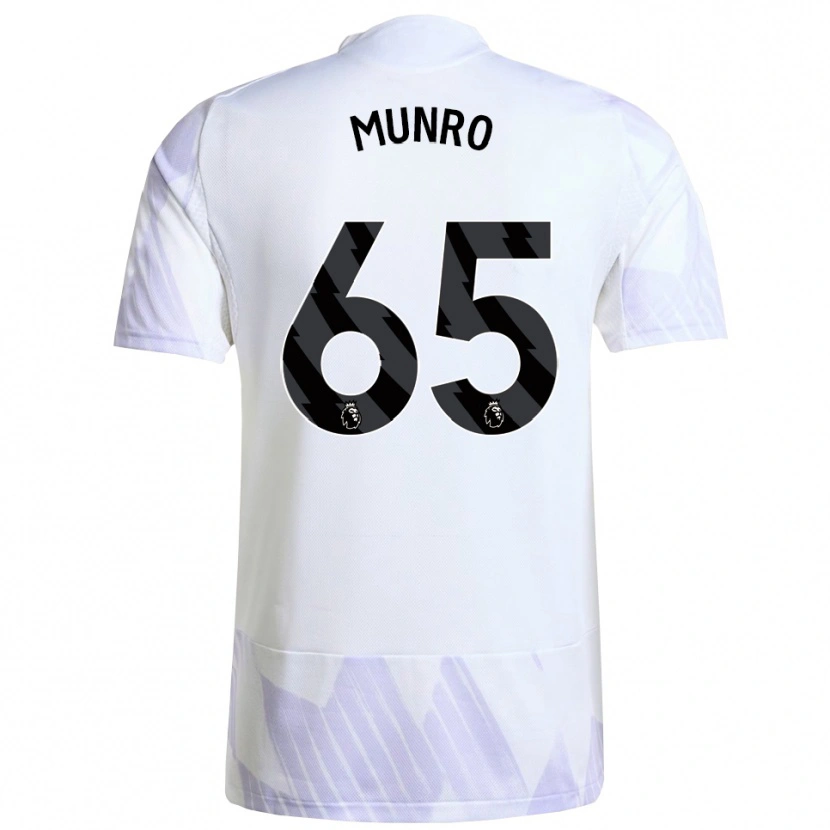 Danxen Kinderen Reece Munro #65 Wit Paars Paars Uitshirt Uittenue 2025/26 T-Shirt