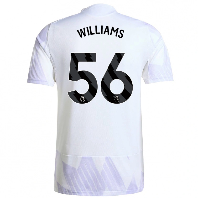 Danxen Kinderen Ethan Williams #56 Wit Paars Paars Uitshirt Uittenue 2025/26 T-Shirt