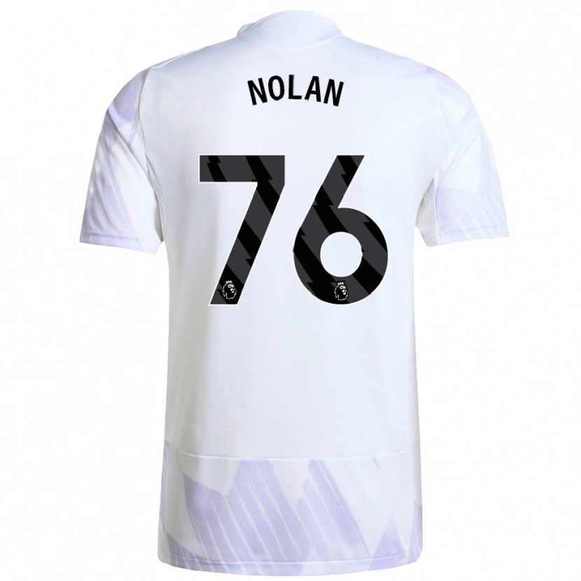 Danxen Kinderen James Nolan #76 Wit Paars Paars Uitshirt Uittenue 2025/26 T-Shirt