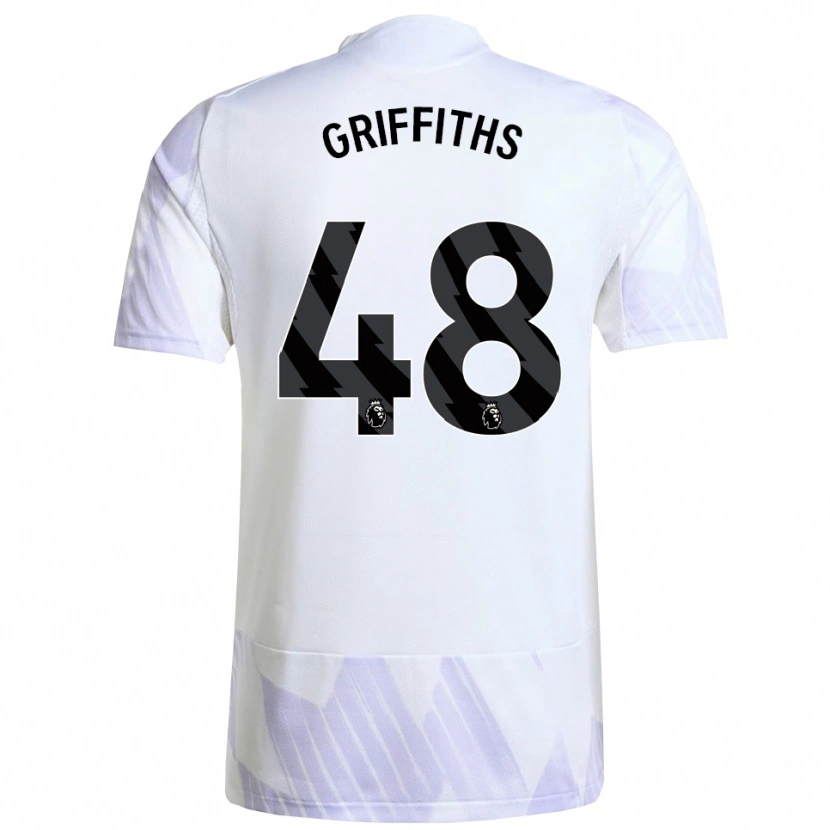 Danxen Kinderen Mared Griffiths #48 Wit Paars Paars Uitshirt Uittenue 2025/26 T-Shirt