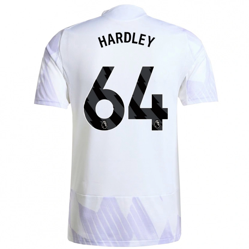 Danxen Kinderen Bjorn Hardley #64 Wit Paars Paars Uitshirt Uittenue 2025/26 T-Shirt