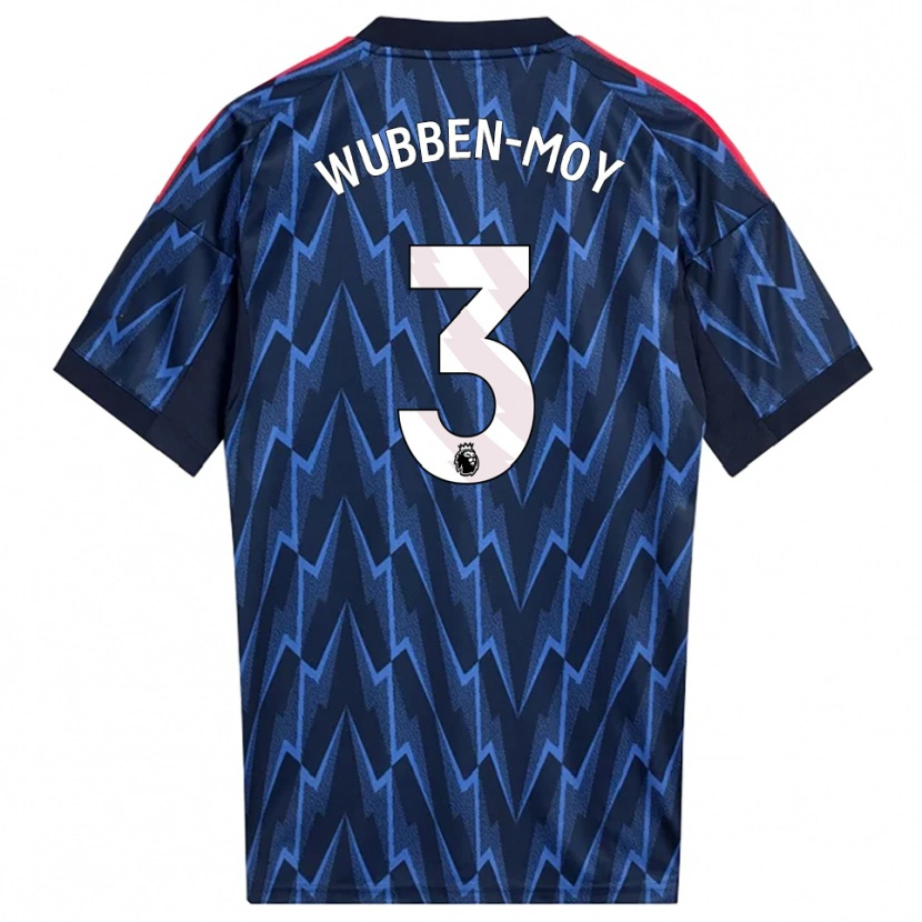 Danxen Kinderen Lotte Wubben-Moy #3 Marineblauw Rood Uitshirt Uittenue 2025/26 T-Shirt