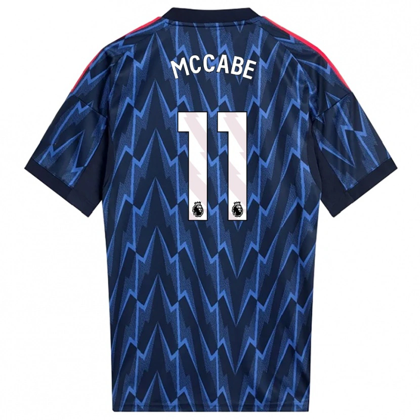 Danxen Kinderen Katie Mccabe #11 Marineblauw Rood Uitshirt Uittenue 2025/26 T-Shirt