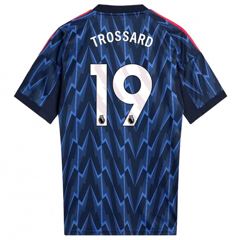 Danxen Kinderen Leandro Trossard #19 Marineblauw Rood Uitshirt Uittenue 2025/26 T-Shirt