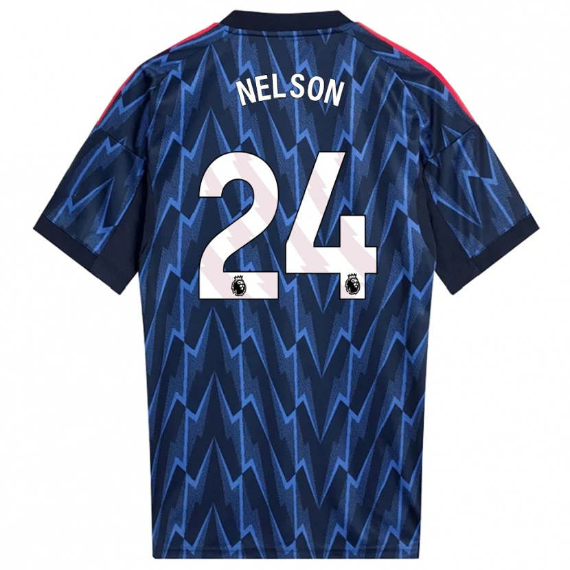Danxen Kinderen Reiss Nelson #24 Marineblauw Rood Uitshirt Uittenue 2025/26 T-Shirt