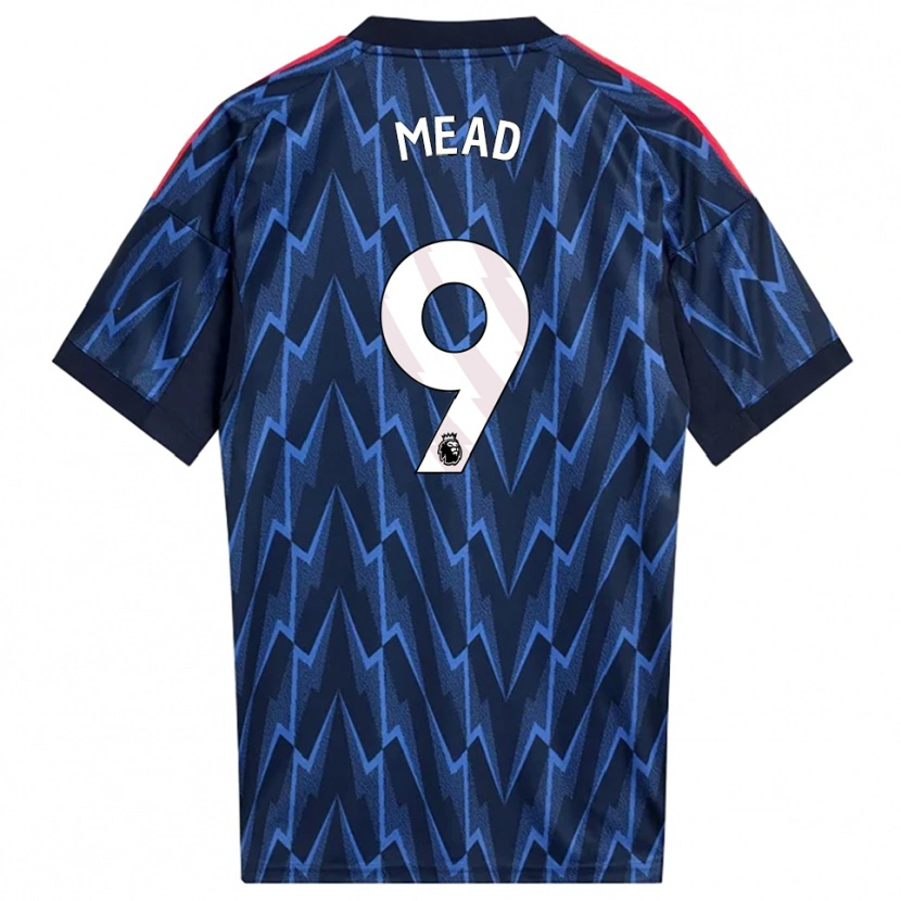 Danxen Kinderen Beth Mead #9 Marineblauw Rood Uitshirt Uittenue 2025/26 T-Shirt