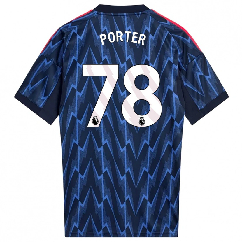 Danxen Kinderen Jack Porter #78 Marineblauw Rood Uitshirt Uittenue 2025/26 T-Shirt