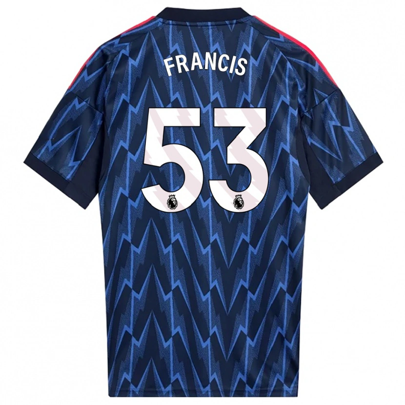Danxen Kinderen Jack Henry Francis #53 Marineblauw Rood Uitshirt Uittenue 2025/26 T-Shirt