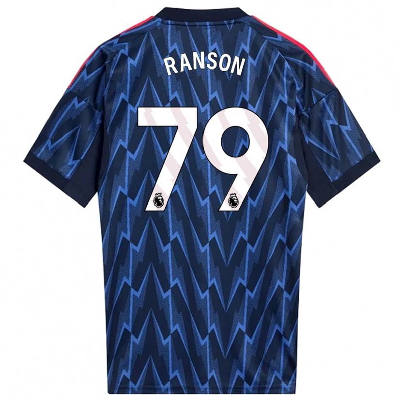 Danxen Kinderen Khari Ranson #79 Marineblauw Rood Uitshirt Uittenue 2025/26 T-Shirt