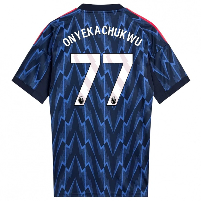 Danxen Kinderen Samuel Onyekachukwu #77 Marineblauw Rood Uitshirt Uittenue 2025/26 T-Shirt