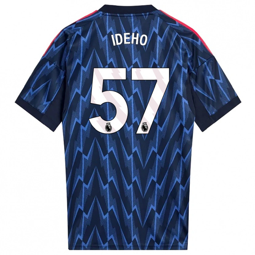 Danxen Kinderen Joel Ideho #57 Marineblauw Rood Uitshirt Uittenue 2025/26 T-Shirt