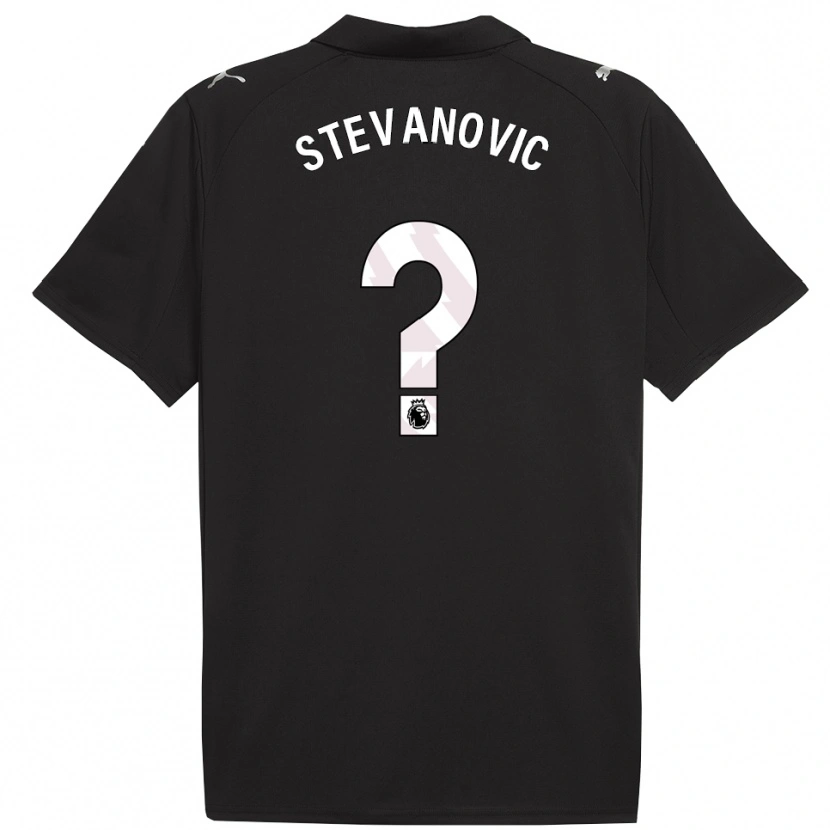 Danxen Kinderen Filip Stevanovic #0 Zwart Wit Uitshirt Uittenue 2025/26 T-Shirt