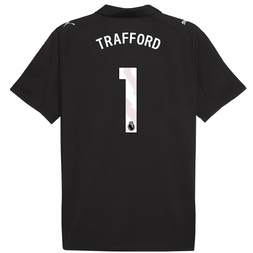 Danxen Kinderen James Trafford #1 Zwart Wit Uitshirt Uittenue 2025/26 T-Shirt