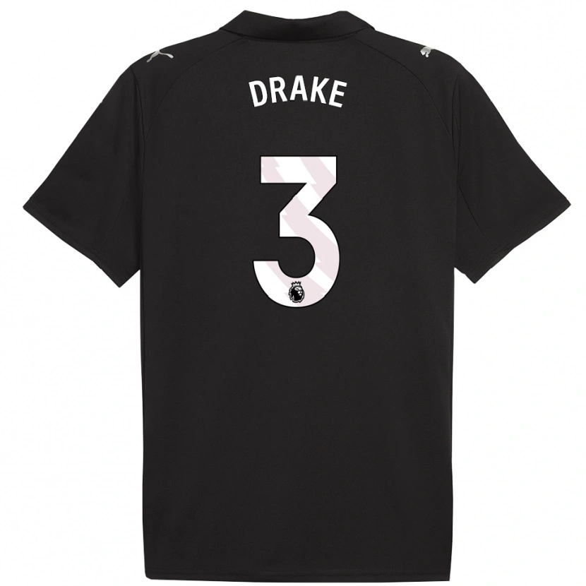 Danxen Kinderen Leke Drake #3 Zwart Wit Uitshirt Uittenue 2025/26 T-Shirt