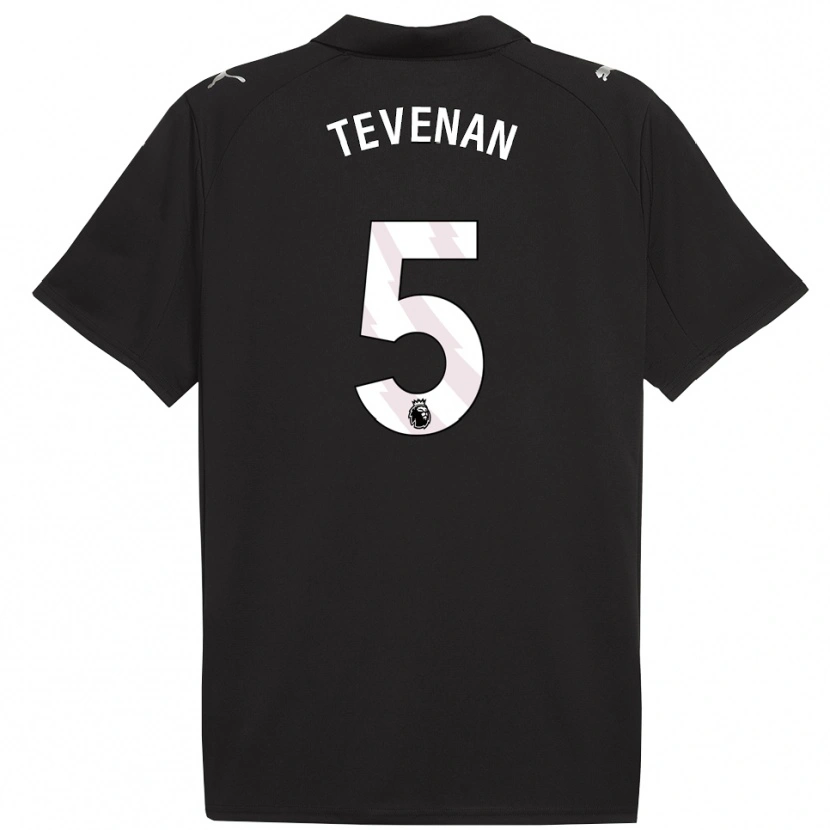 Danxen Kinderen Oliver Tevenan #5 Zwart Wit Uitshirt Uittenue 2025/26 T-Shirt