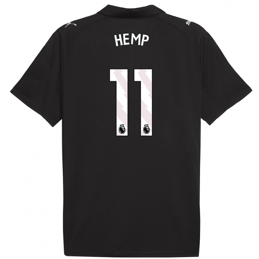 Danxen Kinderen Lauren Hemp #11 Zwart Wit Uitshirt Uittenue 2025/26 T-Shirt