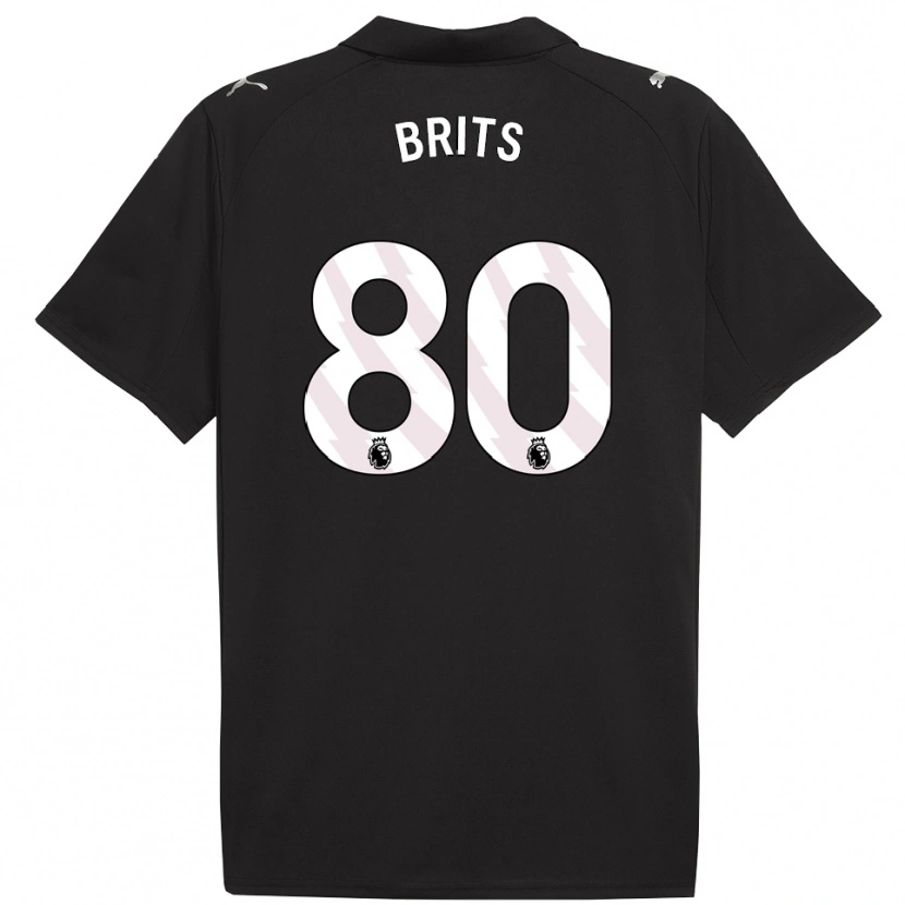 Danxen Kinderen Spike Brits #80 Zwart Wit Uitshirt Uittenue 2025/26 T-Shirt