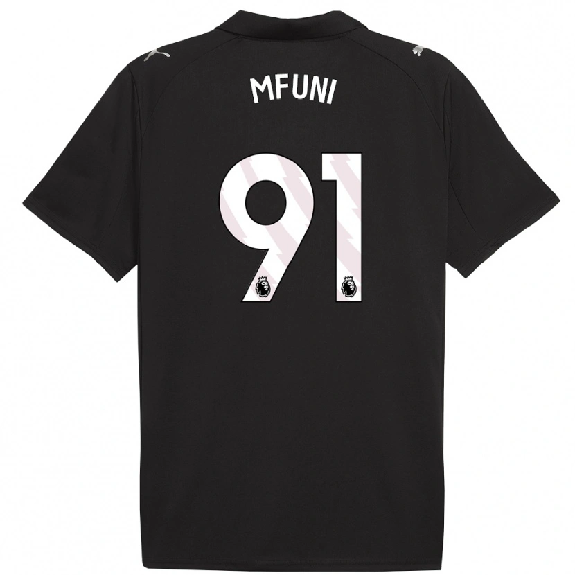 Danxen Kinderen Stephen Mfuni #91 Zwart Wit Uitshirt Uittenue 2025/26 T-Shirt