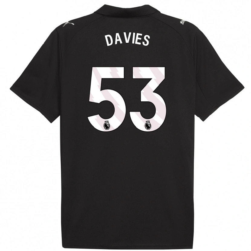 Danxen Kinderen Mayzee Davies #53 Zwart Wit Uitshirt Uittenue 2025/26 T-Shirt