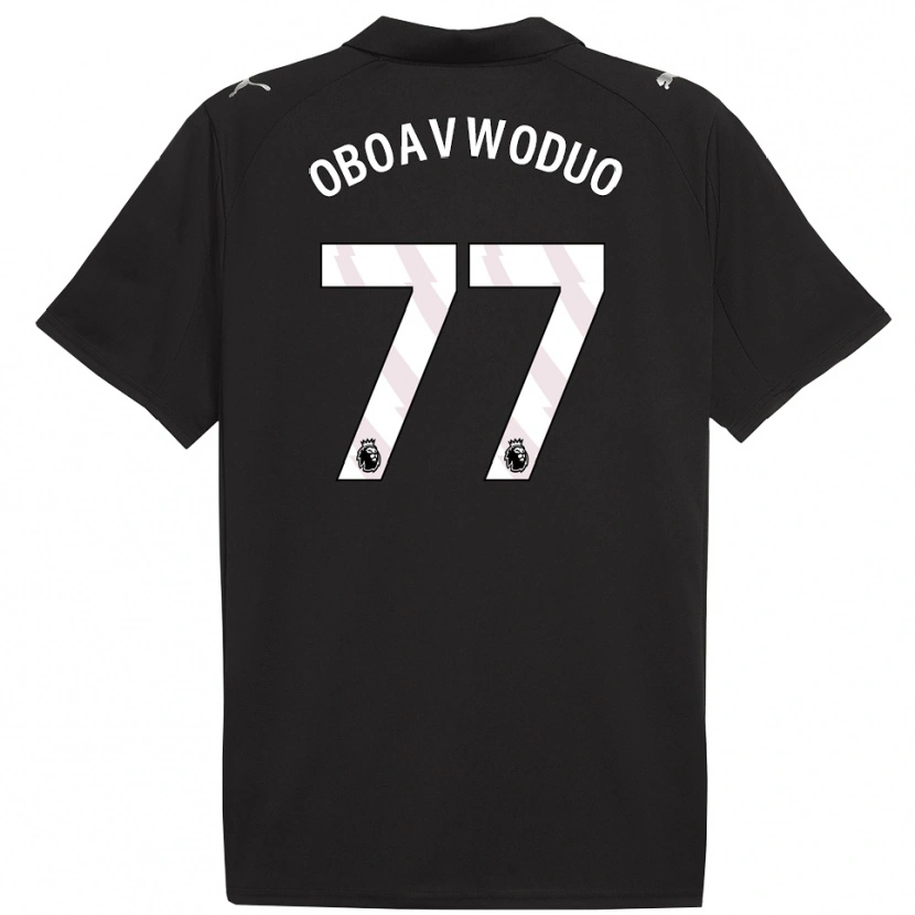 Danxen Kinderen Justin Oboavwoduo #77 Zwart Wit Uitshirt Uittenue 2025/26 T-Shirt