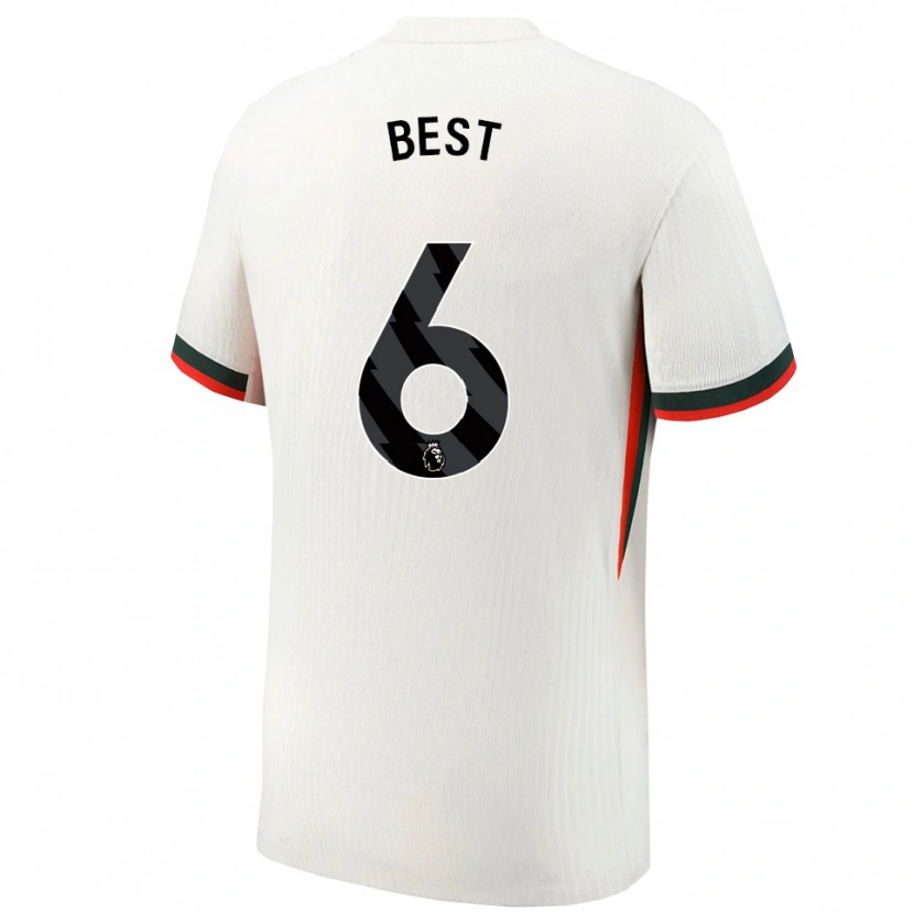 Danxen Kinderen Kian Best #6 Wit Groen Uitshirt Uittenue 2025/26 T-Shirt