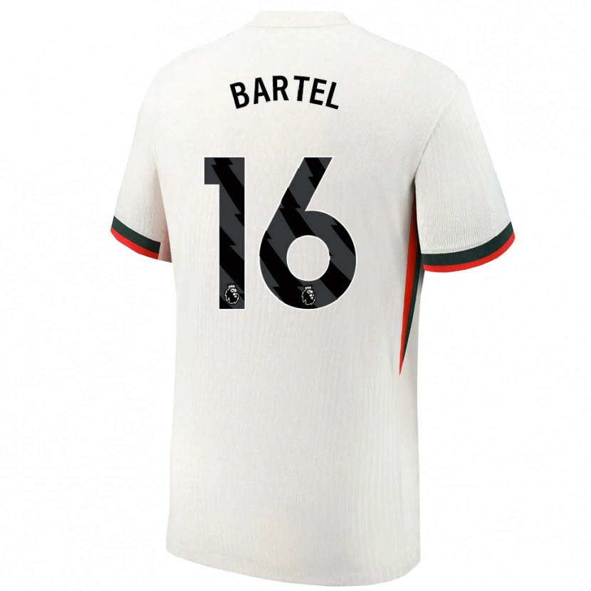 Danxen Kinderen Júlia Bartel #16 Wit Groen Uitshirt Uittenue 2025/26 T-Shirt