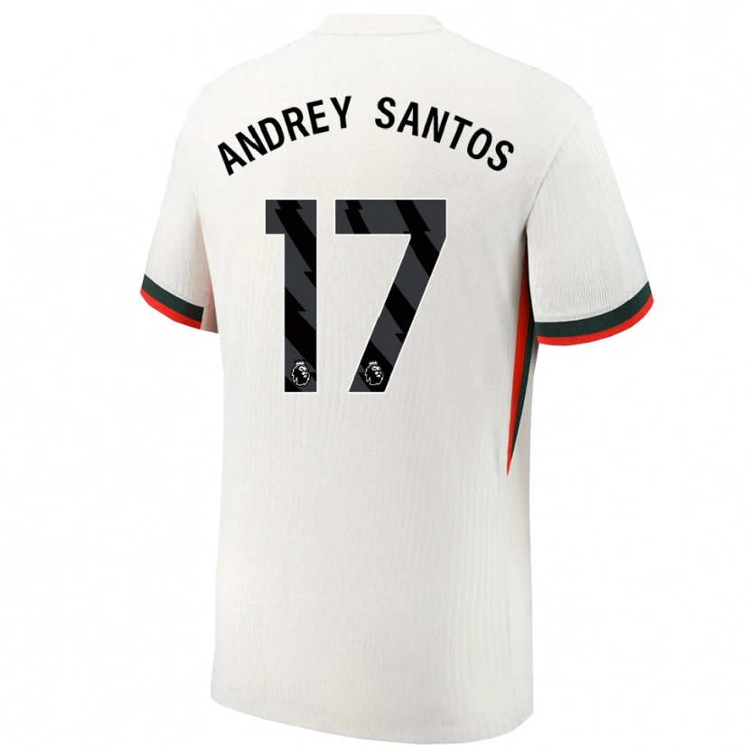 Danxen Kinderen Andrey Santos #17 Wit Groen Uitshirt Uittenue 2025/26 T-Shirt