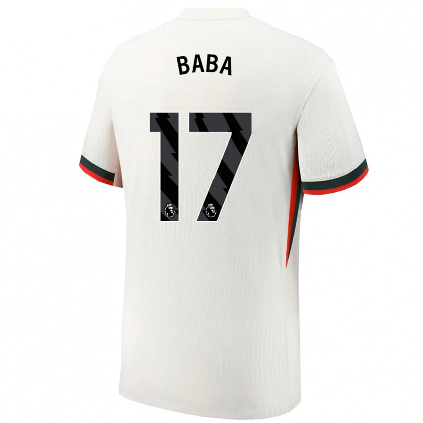 Danxen Kinderen Abdul-Rahman Baba #17 Wit Groen Uitshirt Uittenue 2025/26 T-Shirt
