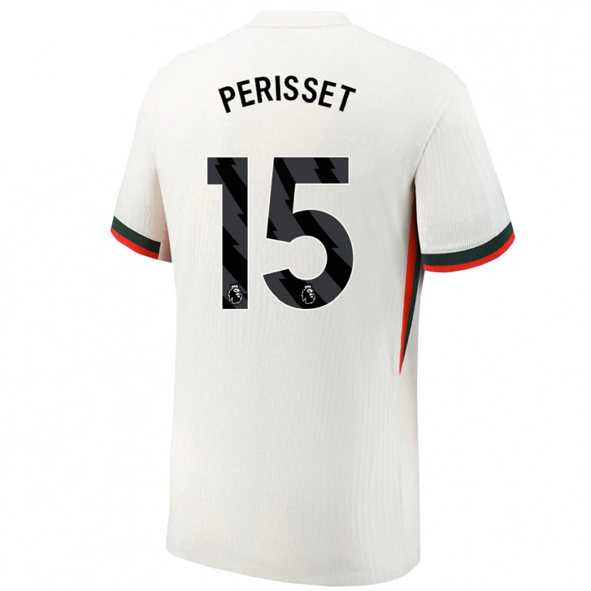 Danxen Kinderen Eve Perisset #15 Wit Groen Uitshirt Uittenue 2025/26 T-Shirt