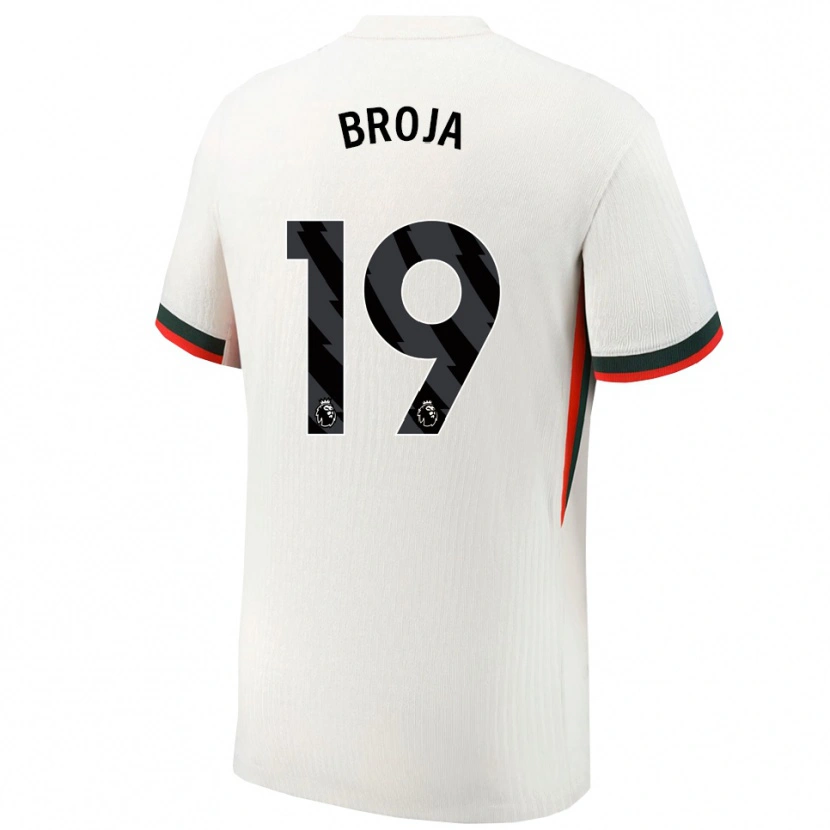 Danxen Kinderen Armando Broja #19 Wit Groen Uitshirt Uittenue 2025/26 T-Shirt