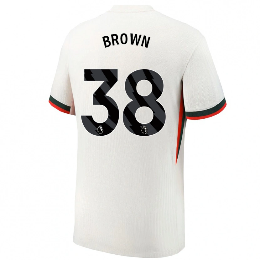 Danxen Kinderen Cerys Brown #38 Wit Groen Uitshirt Uittenue 2025/26 T-Shirt