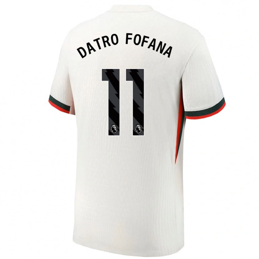 Danxen Kinderen David Datro Fofana #11 Wit Groen Uitshirt Uittenue 2025/26 T-Shirt
