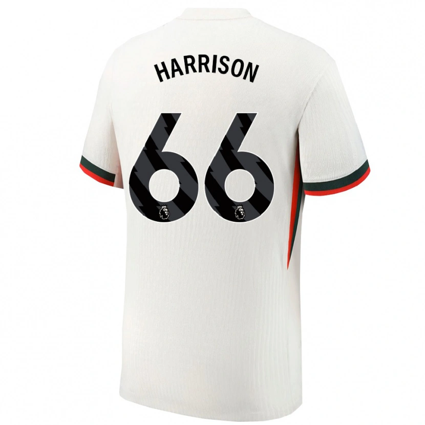 Danxen Kinderen Ollie Harrison #66 Wit Groen Uitshirt Uittenue 2025/26 T-Shirt